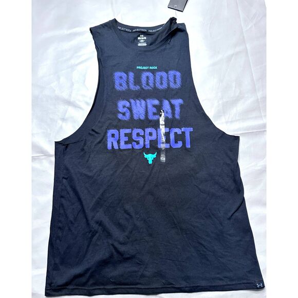 Under Armour Men Medium Project Rock Blood Sweat Respect Tank T-Shirt 20… - Picture 4 of 7